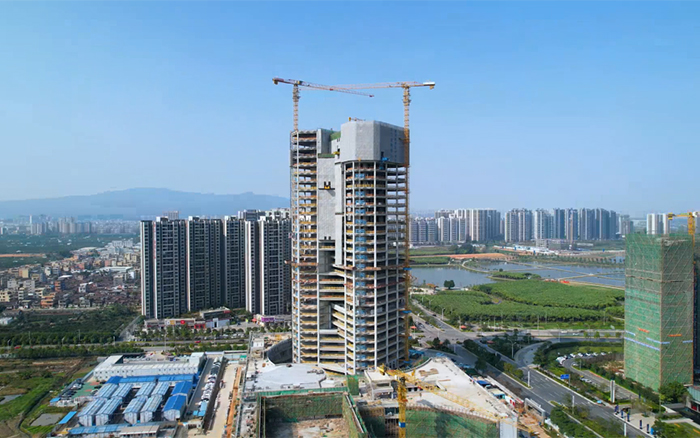城市“金名片”| PG电子平台塔机助建新会第一高楼